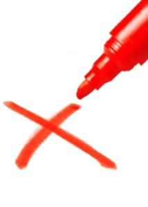 Red x pen
